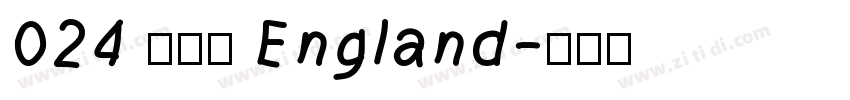 024 英格兰 England字体转换
